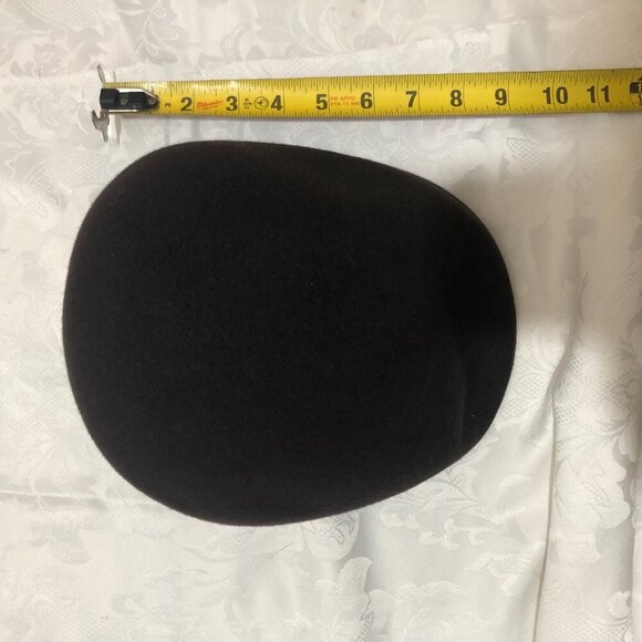 Scala Brown Wool Felt Flat Cap Driving Hat Classic Newsboy Size 7 1/8 Estimate - Picture 7 of 10